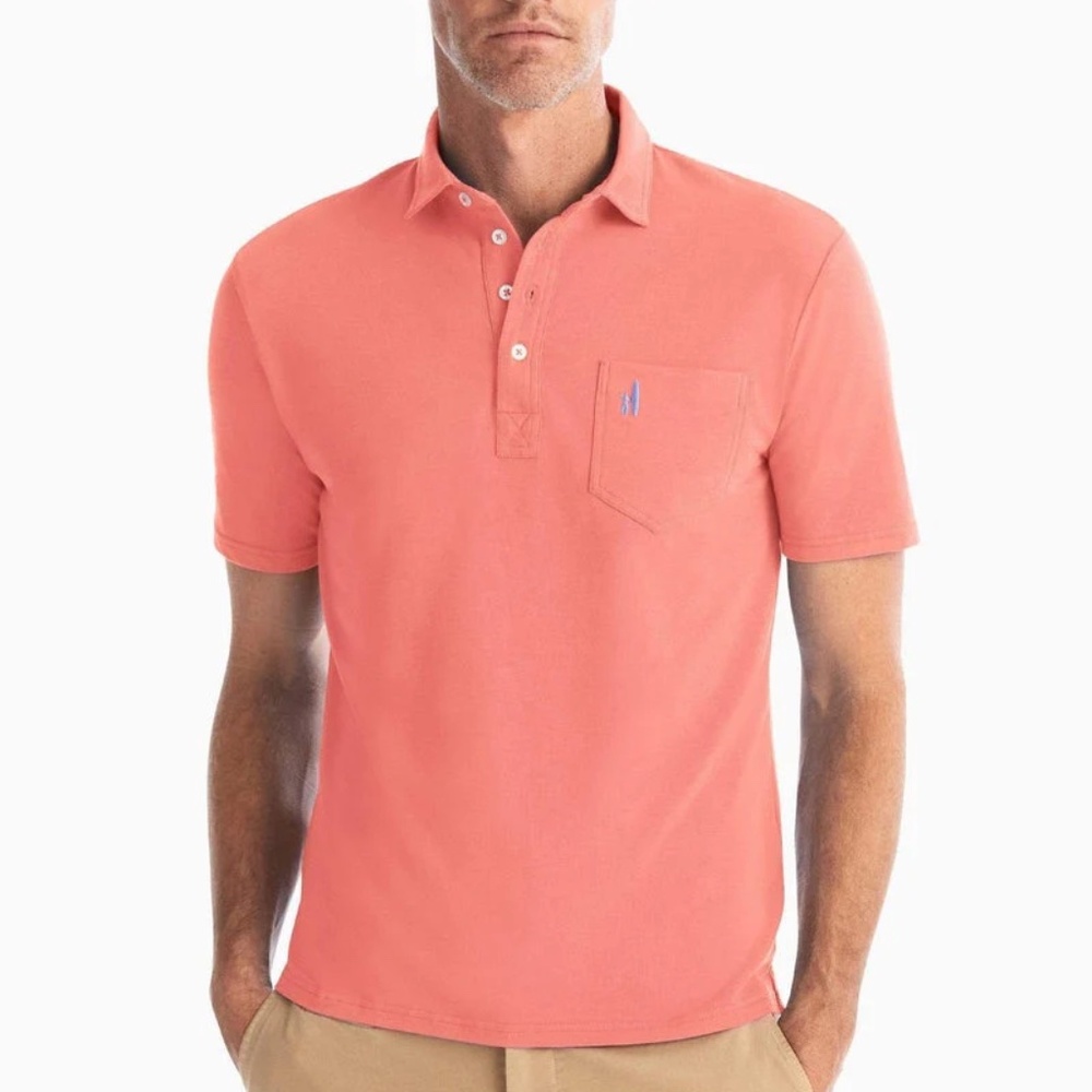 Johnnie-O Hangin Out The Original polo shirt Coral Large - Picture 4 of 15